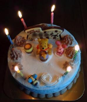 20120624-1アイスケーキで姉ちゃんのお祝いをした