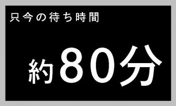 なんと「80分待ち」の表示が出てた