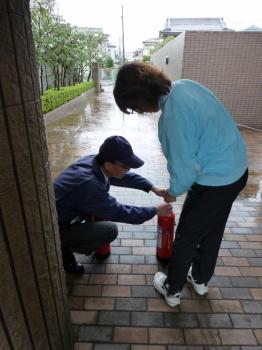 自治会の消防訓練