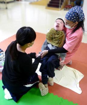 今日は、実習の可愛い学生さんが創太のPTの見学をされた。