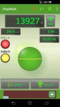 今日の万歩計の数字は、13,927歩。