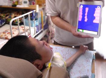 後半は椅子に座って、iPadのゲームを楽しんだ。