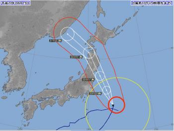 ザーザーの雨　台風が来ているらしい