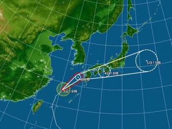 明日、台風がくるらしい。