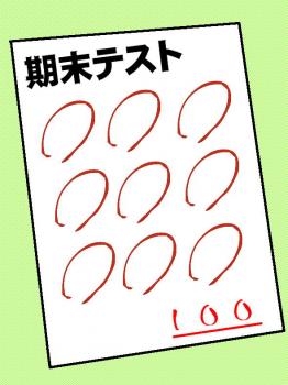 期末テスト一日目。目指せ１００点満点！